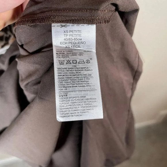 Banana‎ Republic Leopard Full Length Long Sleeve Dress XS Petite - Picture 8 of 9